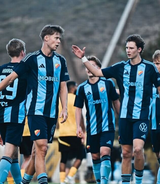 Jugador del Djurgårdens FK en el amistoso contra el Mjällby IF en Gran Canaria