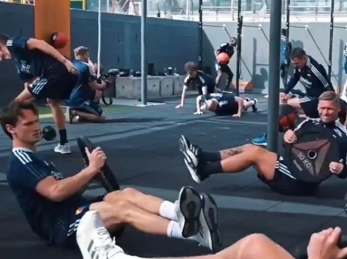 Djurgårdens entrenando en Gran Canaria